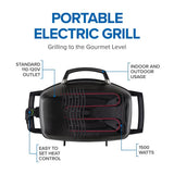 TravelQ PRO285E Portable Electric Grill , Electric, Black