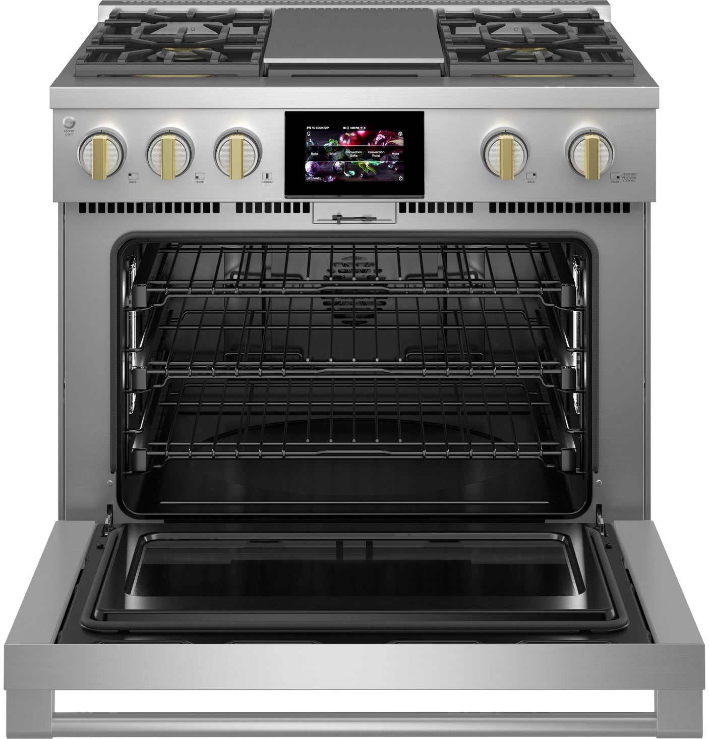 Monogram 36" Dual-Fuel Professional Range with 4 Burners and Griddle