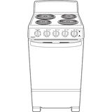 Hotpoint® ENERGY STAR® 20" Electric Free-Standing Front-Control Electric Range