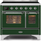 Majestic II 40 Inch Electric Freestanding Range in Emerald Green with Chrome Trim