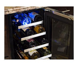 15" High Efficiency Single Zone Wine Cellar - Stainless Frame, Glass Door With Lock - Integrated Right Hinge