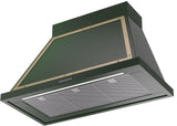 Nostalgie 40 Inch Emerald Green Wall Mount Convertible Range Hood