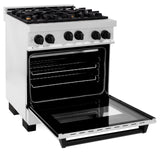 ZLINE 30" 4.0 cu. ft. Range with Gas Stove and Gas Oven in DuraSnow® Stainless Steel with Accents (RGSZ-SN-30) [Accent: Champagne Bronze]