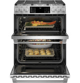 Café™ 30" Smart Slide-In, Front-Control, Gas Double-Oven Range with Convection