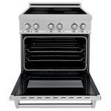 ZLINE 30" 4.0 cu. ft. Induction Range in DuraSnow with a 4 Element Stove and Electric Oven (RAINDS-30) [Color: DuraSnow]