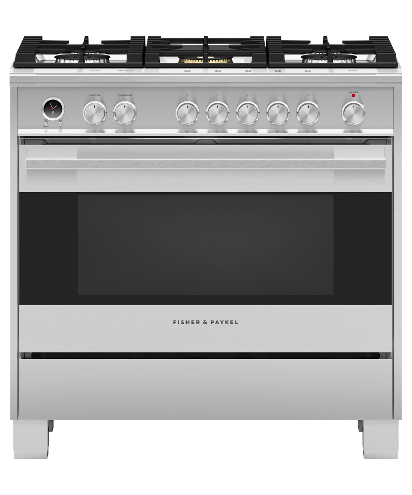 36" Series 9 Contemporary 5 Burner Dual Fuel Self-Cleaning Range