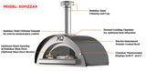 40" Wood Fired Pizza Oven Carbona (Black)