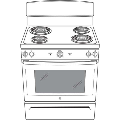 GE® ENERGY STAR® 30" Free-Standing Electric Range