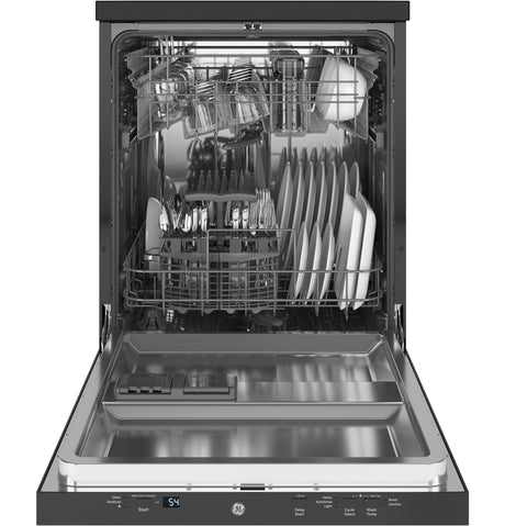 GE® ENERGY STAR® 24" Stainless Steel Interior Portable Dishwasher with Sanitize Cycle