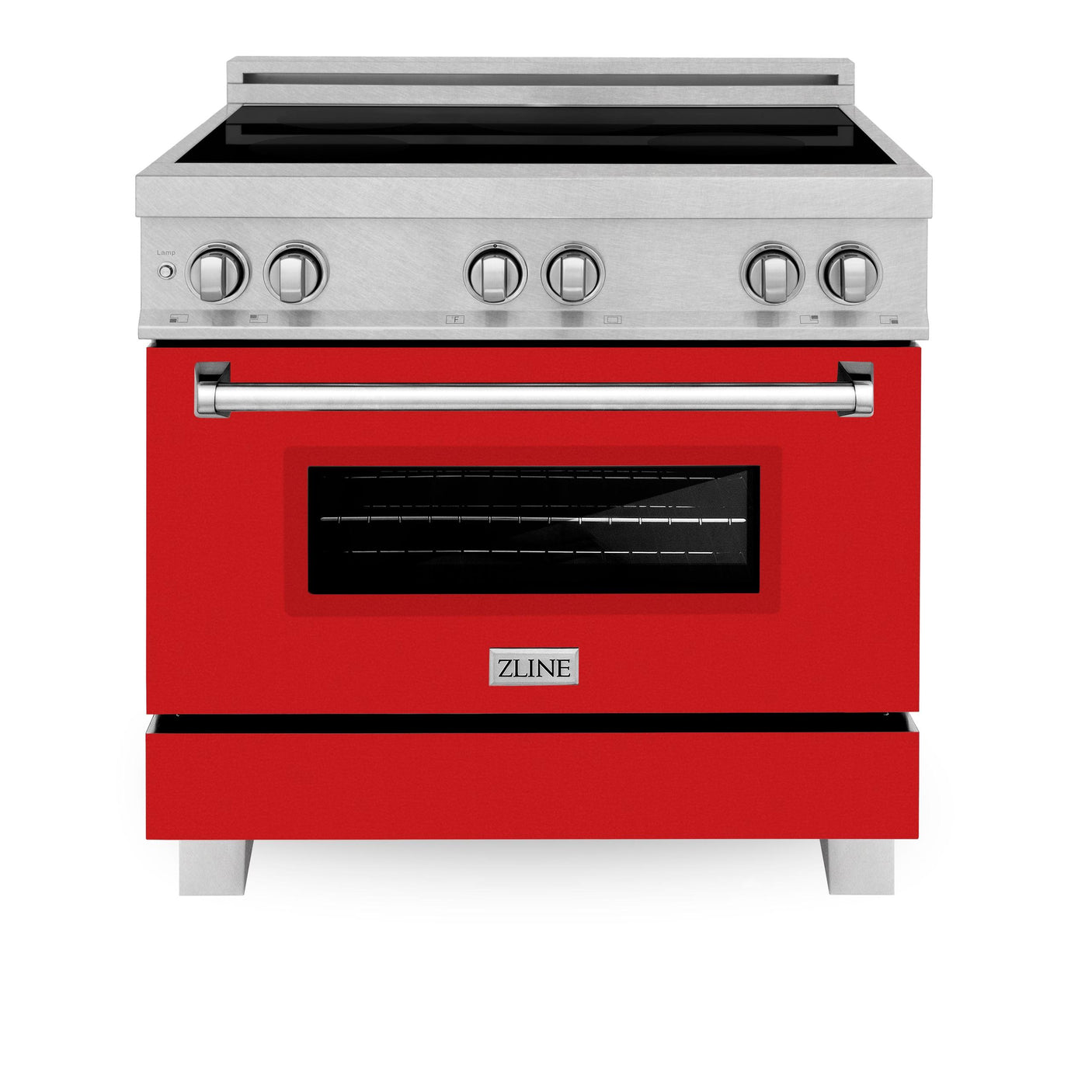 ZLINE 36" 4.6 cu. ft. Induction Range in DuraSnow with a 4 Element Stove and Electric Oven (RAINDS-36) [Color: Blue Gloss]