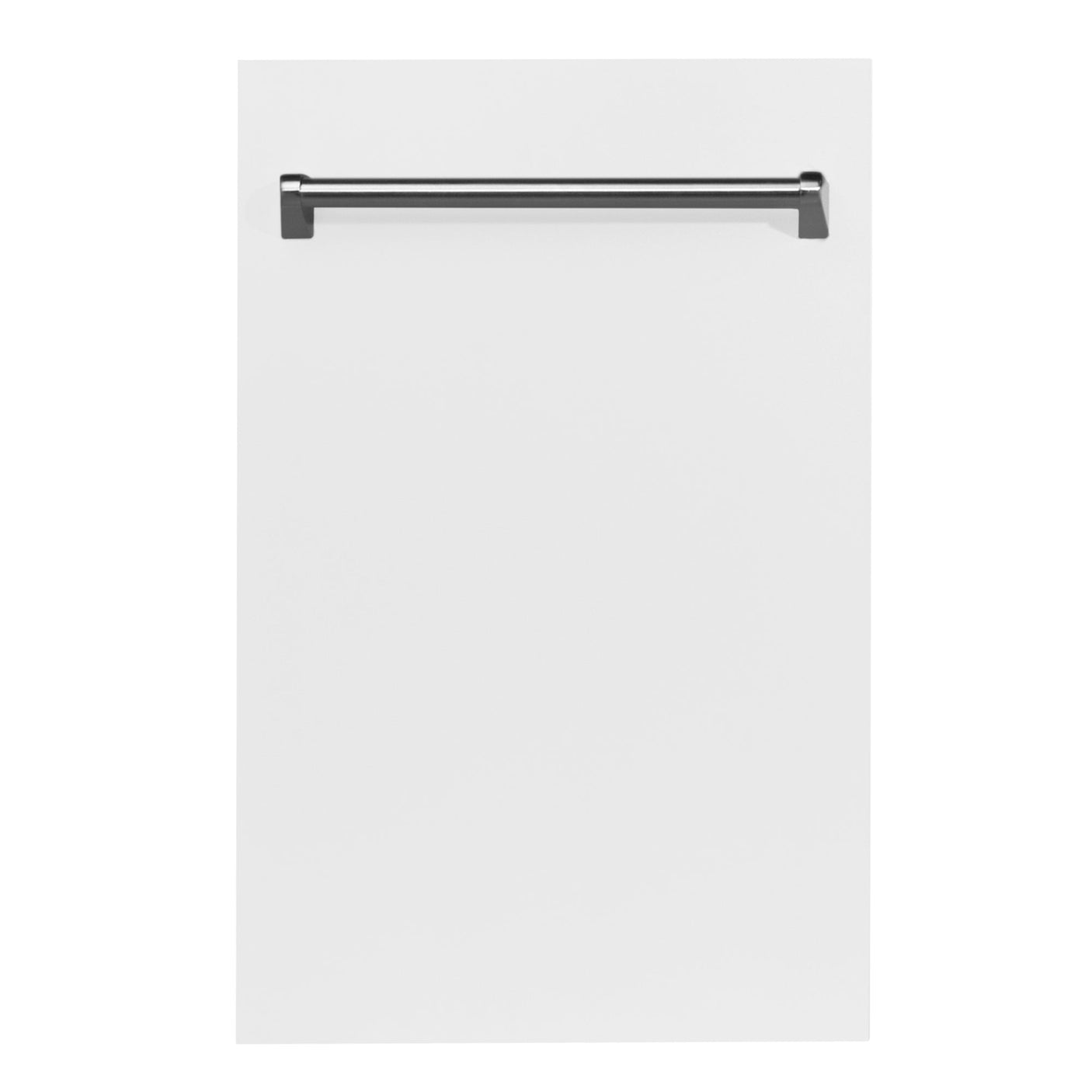 ZLINE 18 in. Compact Top Control Dishwasher with Stainless Steel Tub and Traditional Handle, 52dBa (DW-18) [Color: White Matte]