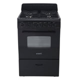 Avanti 24" Compact Gas Range Oven - Black / 2.6 cu. ft.