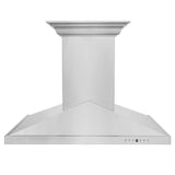 ZLINE Ducted Vent Island Mount Range Hood in Stainless Steel with Built-in ZLINE CrownSound Bluetooth Speakers (GL1iCRN-BT)