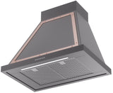 Nostalgie 30 Inch Matte Graphite Wall Mount Convertible Range Hood