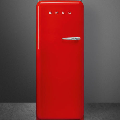 Approx 24" 50'S Style Refrigerator with ice compartment, Red, Left hand hinge