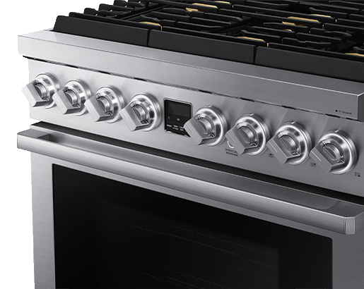 Transitional 36" Dual-Fuel Range, Silver Stainless Steel, Natural Gas/Liquid Propane