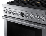 Transitional 36" Dual-Fuel Range, Silver Stainless Steel, Natural Gas/Liquid Propane