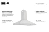 ZLINE Convertible Vent Wall Mount Range Hood in Stainless Steel (KL3)