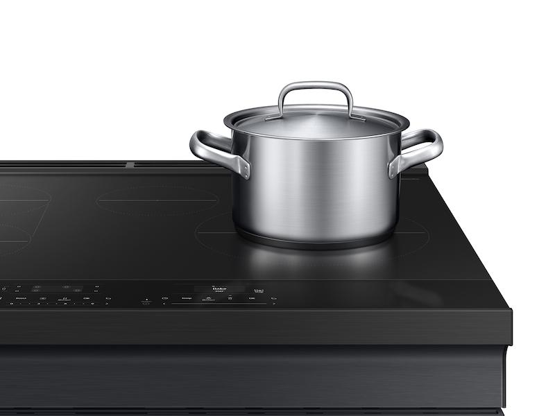 Bespoke 6.3 cu. ft. Smart Slide-In Induction Range with Ambient Edge Lighting™ & Air Sous Vide in Matte Black Steel