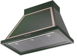 Nostalgie 36 Inch Emerald Green Wall Mount Convertible Range Hood