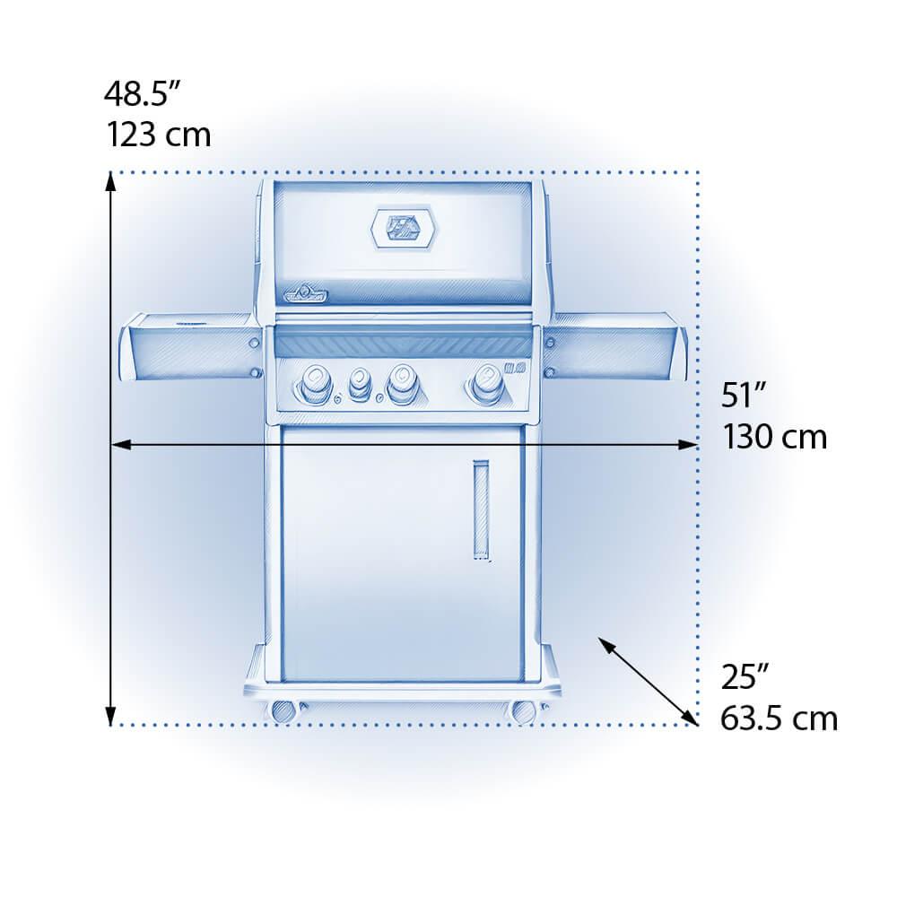 Rogue XT 425 SIB with Infrared Side Burner , Natural Gas, Black