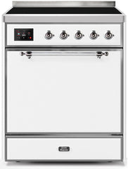 Majestic II 30 Inch Electric Freestanding Range in White with Chrome Trim