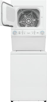 Frigidaire Electric Long Vent Stacked Laundry Center - 3.9 Cu. Ft Washer and 5.5 Cu. Ft. Dryer