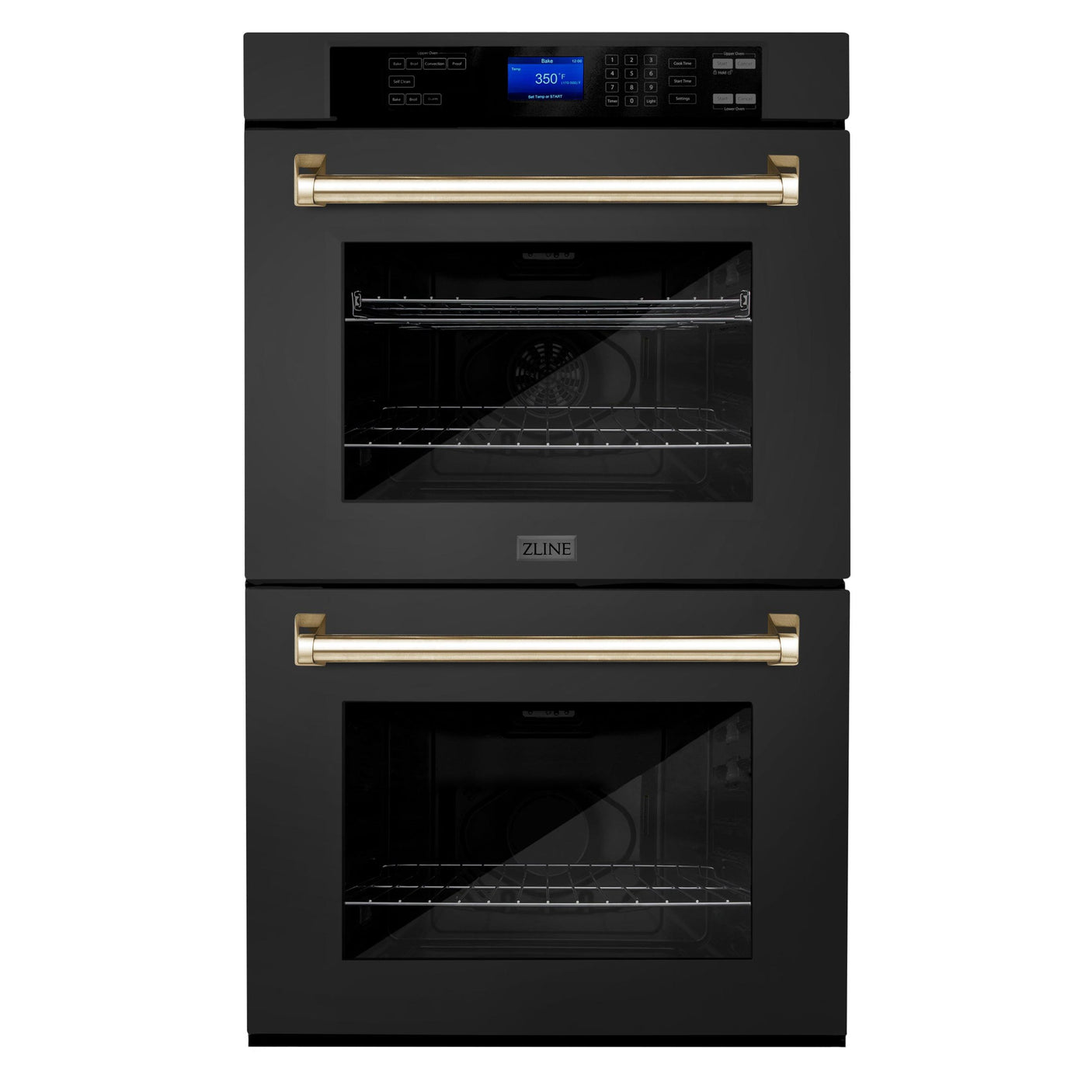 ZLINE 30" Autograph Edition Double Wall Oven with Self Clean and True Convection in Black Stainless Steel (AWDZ-30-BS) [Color: Gold]