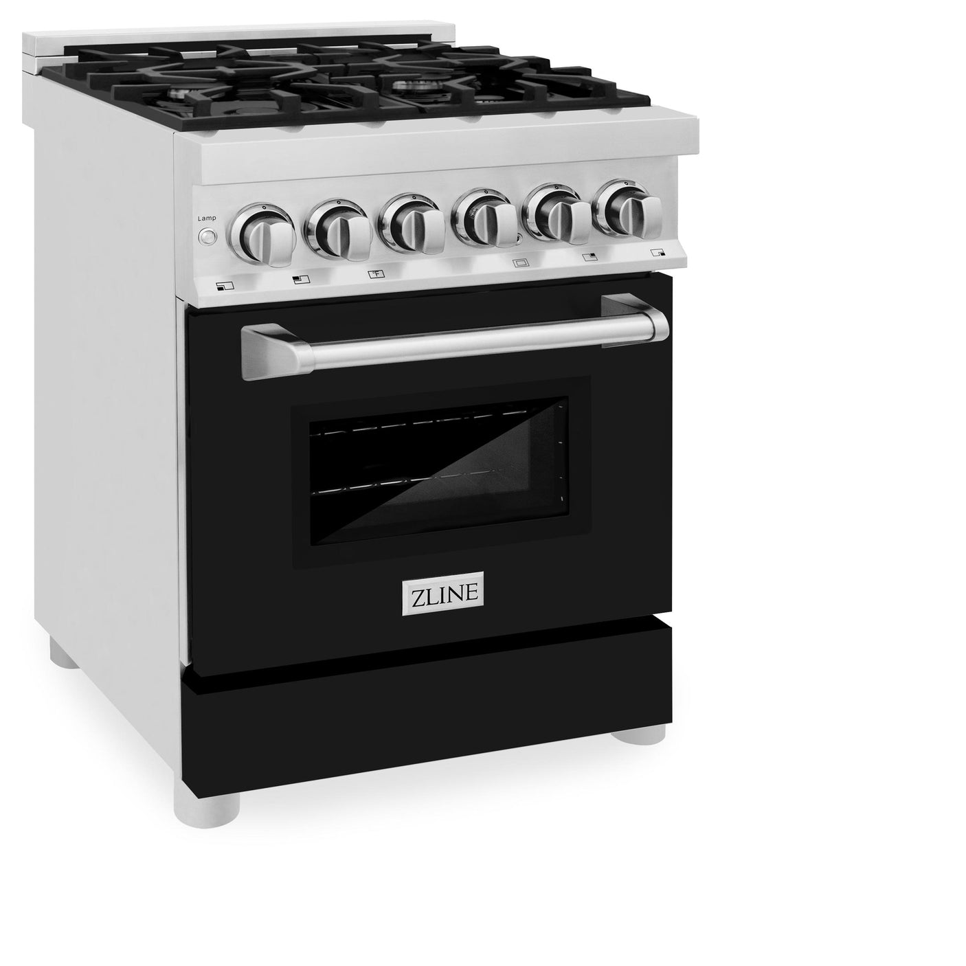 ZLINE 24 in. Professional Dual Fuel Range with Color Door Options (RA24) [Color: Black Matte]