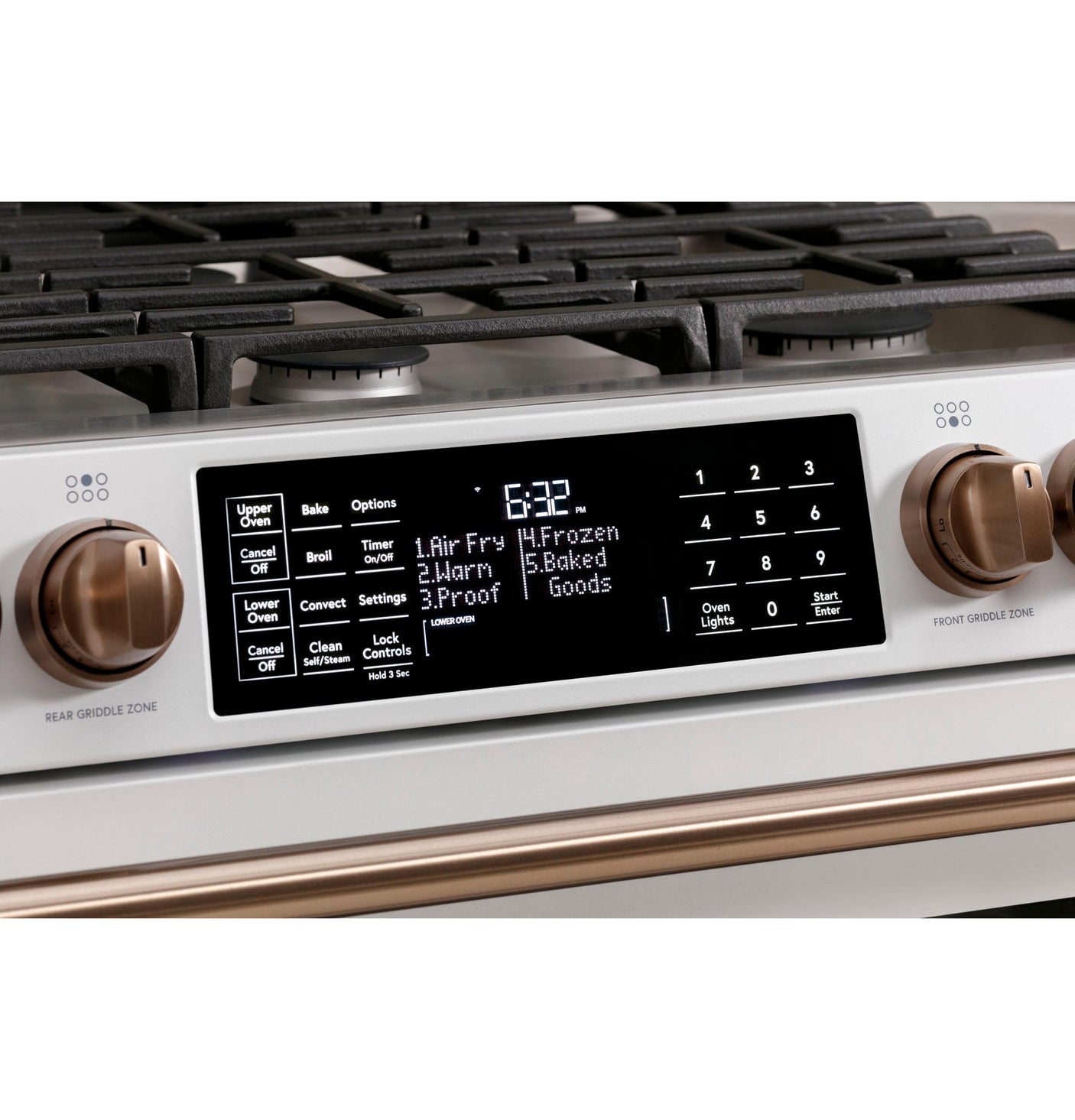 Café™ 30" Smart Slide-In, Front-Control, Gas Double-Oven Range with Convection