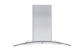 ZLINE Convertible Vent Island Mount Range Hood in Stainless Steel & Glass (GL14i)