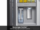 Bespoke Counter Depth 4-Door French Door Refrigerator (23 cu. ft.) with Family Hub™ in White Glass