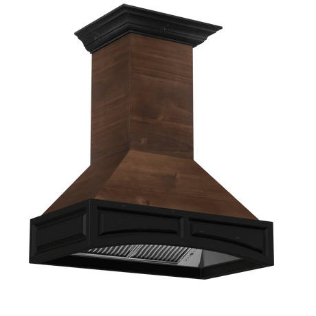 ZLINE Wooden Wall Mount Range Hood in Antigua and Walnut - Includes Dual Remote Motor (321AR-RD) [Size: 30 Inch, CFM: 700]