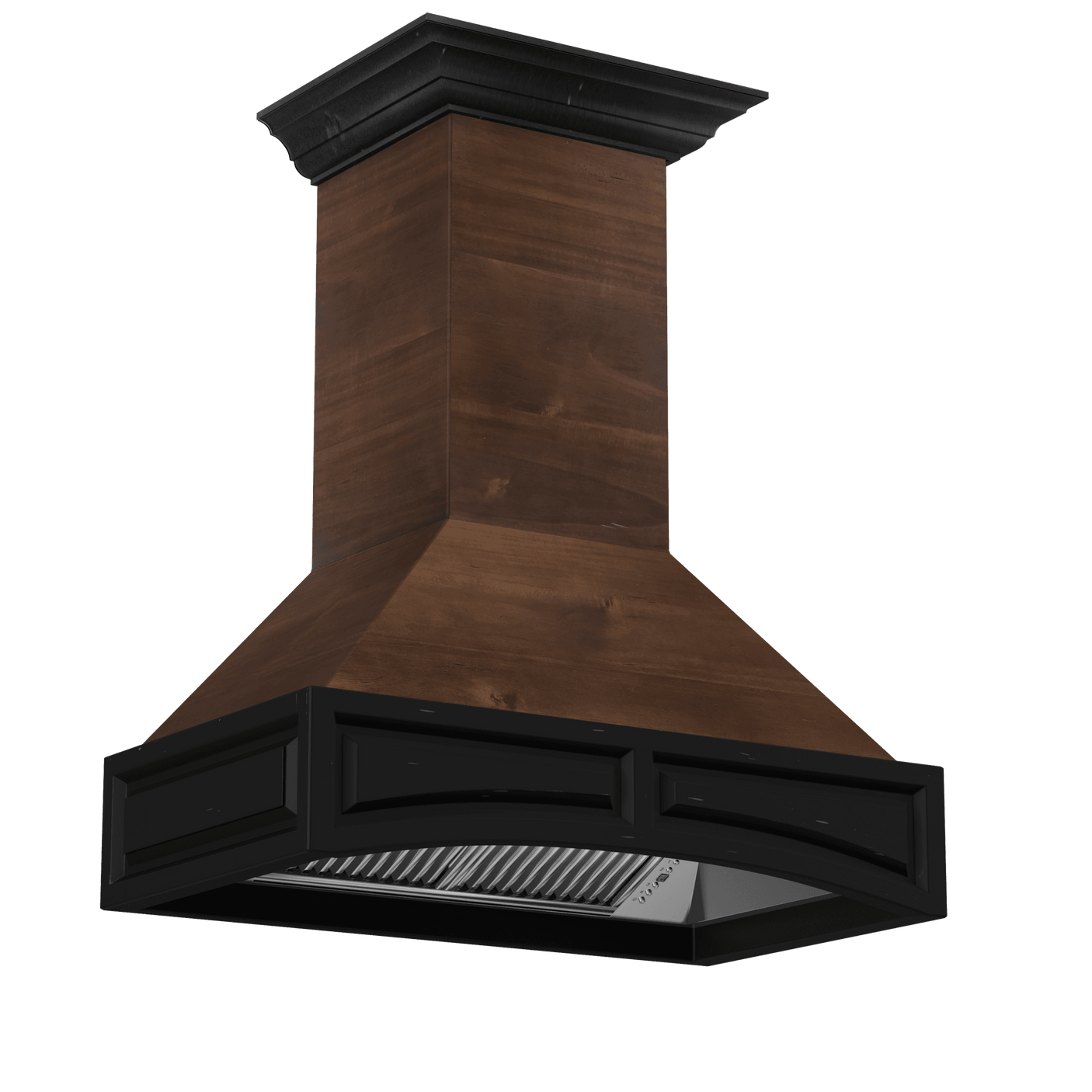 ZLINE Wooden Wall Mount Range Hood in Antigua and Walnut - Includes Dual Remote Motor (321AR-RD) [Size: 36 Inch, CFM: 700]