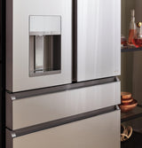 Café™ ENERGY STAR® 27.8 Cu. Ft. Smart 4-Door French-Door Refrigerator in Platinum Glass