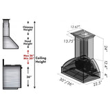 ZLINE Unfinished Wooden Wall Mount Range Hood - Includes Remote Blower (369UF-R) [Size: 30 Inch, CFM: 700]