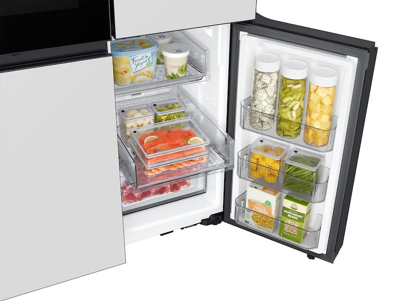 Bespoke 4-Door Flex™ Refrigerator (29 cu. ft.) with Beverage Zone™ and Auto Open Door in White Glass