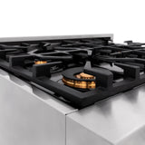 ZLINE 30 in. Dual Fuel Range with Gas Stove and Electric Oven in Stainless Steel (RA30) [Color: Stainless Steel With Brass Burners]