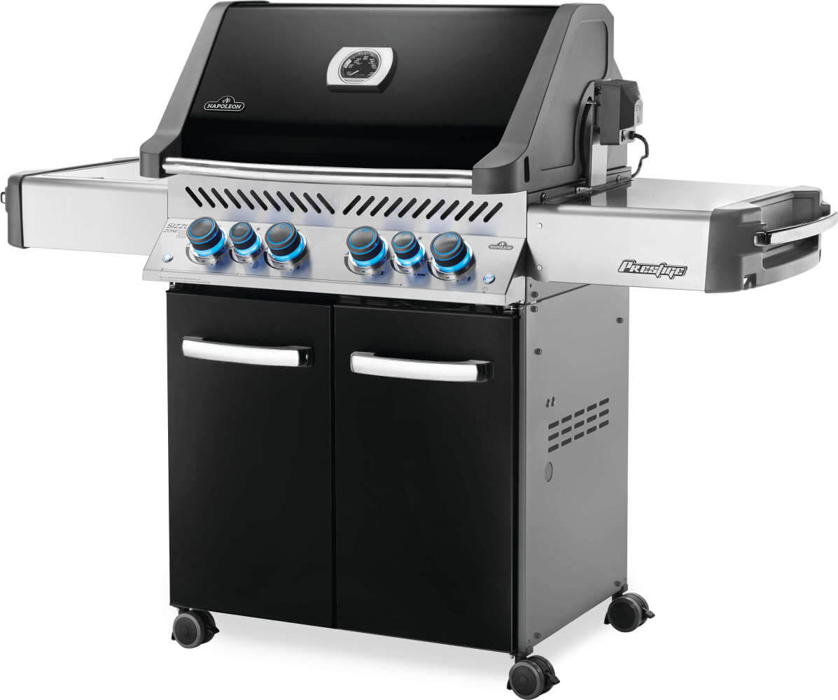 Prestige 500 RSIB with Infrared Side and Rear Burner , Propane, Black