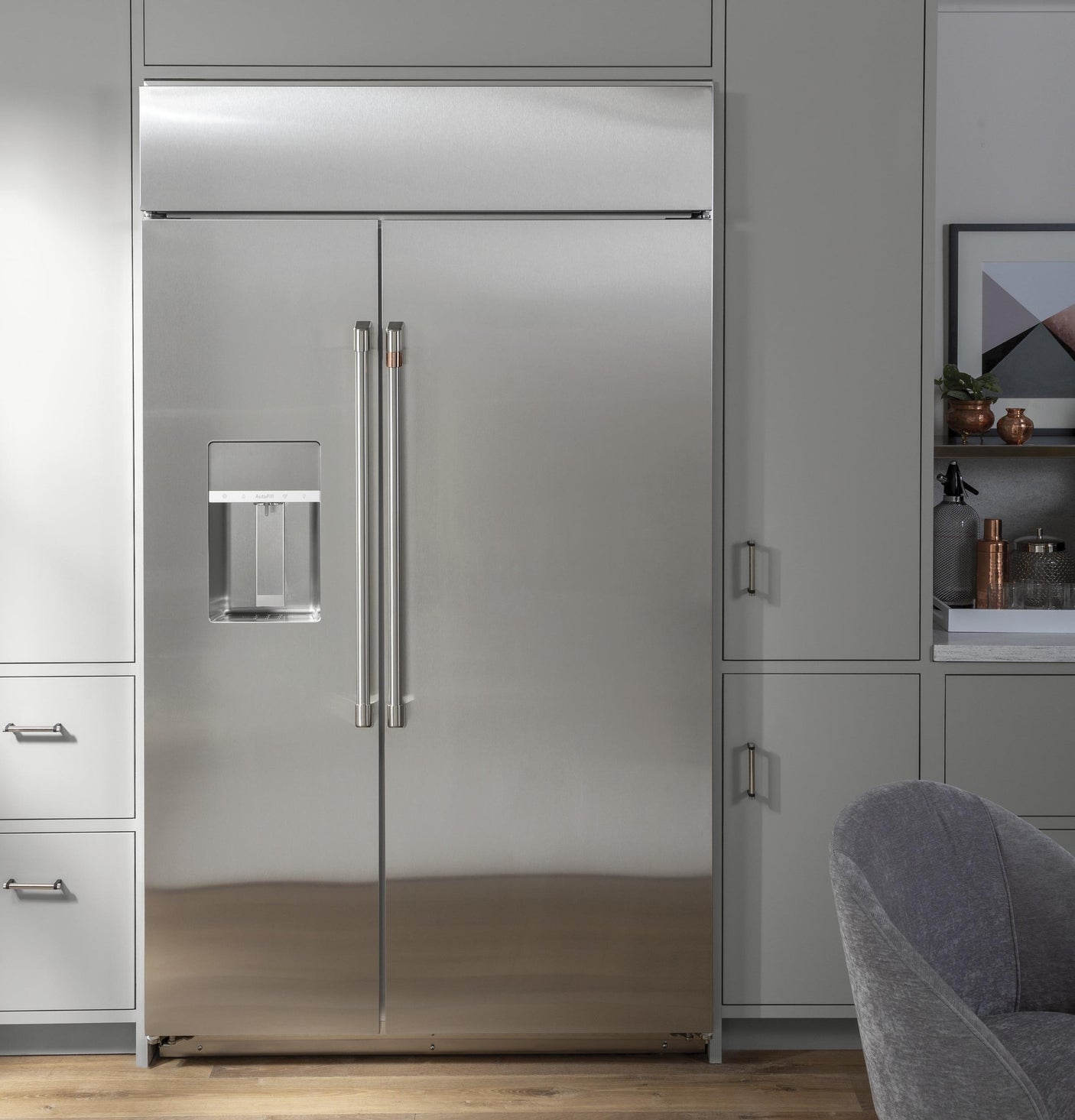 Café™ 48" Smart Built-In Side-by-Side Refrigerator with Dispenser