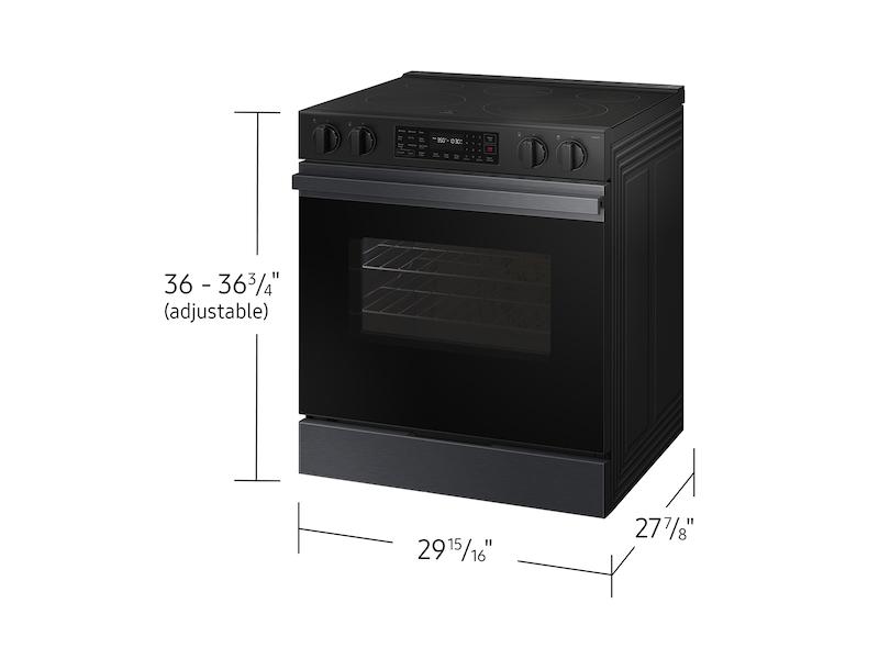 Bespoke 6.3 cu. ft. Smart Slide-In Electric Range with Precision Knobs in Matte Black Steel