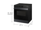 Bespoke 6.3 cu. ft. Smart Slide-In Electric Range with Precision Knobs in Matte Black Steel