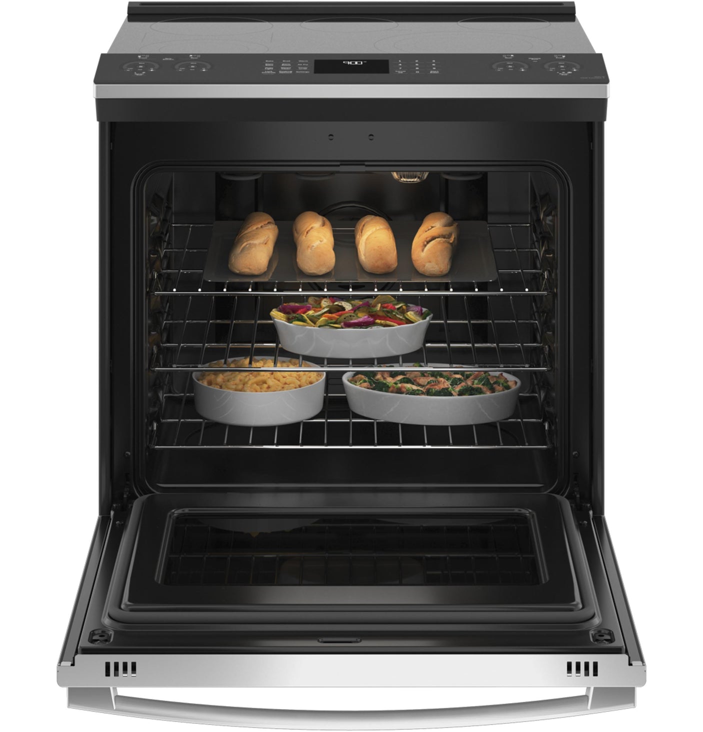 GE Profile™ 30" Smart Slide-In Electric Convection Fingerprint Resistant Range with No Preheat Air Fry