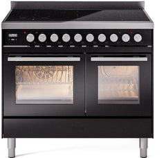 Professional Plus II 40 Inch Electric Freestanding Range in Glossy Black with Trim