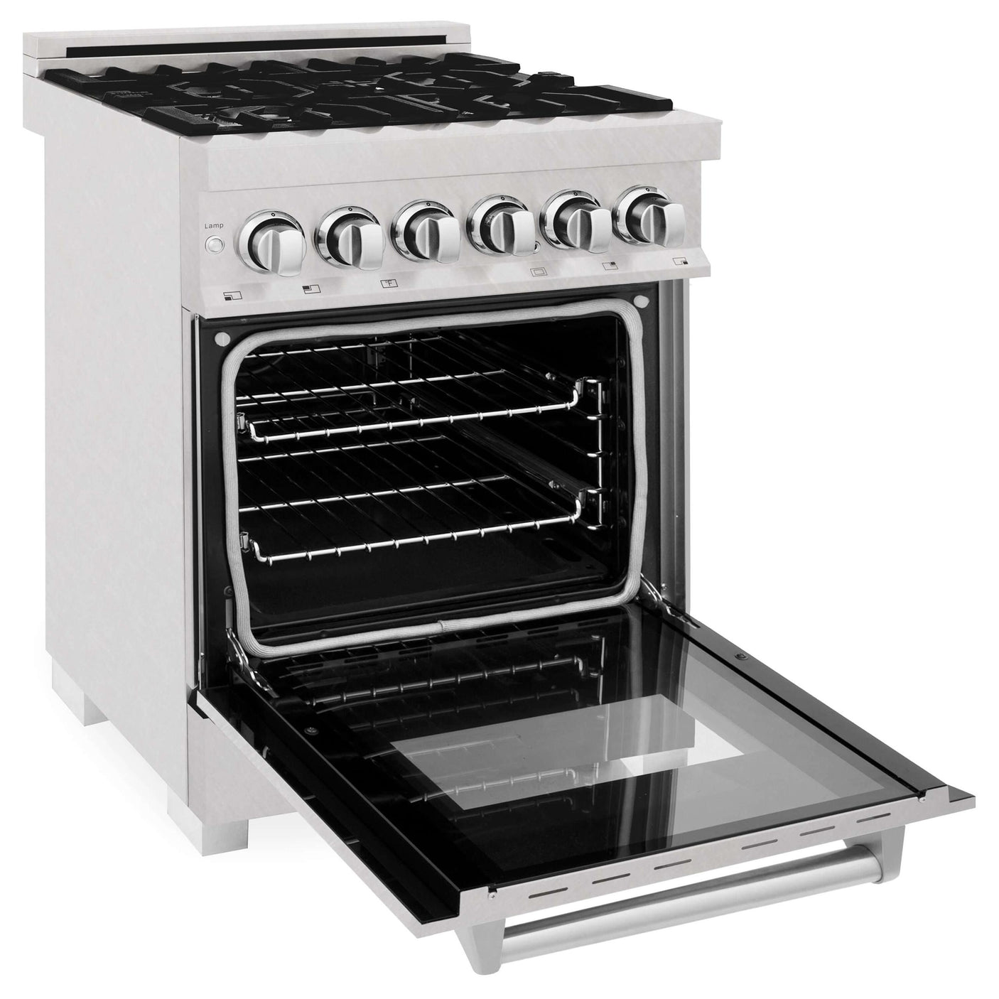 ZLINE 24 in. Professional Dual Fuel Range in DuraSnow Stainless Steel with Color Door Options (RAS-SN-24) [Color: Blue Matte]