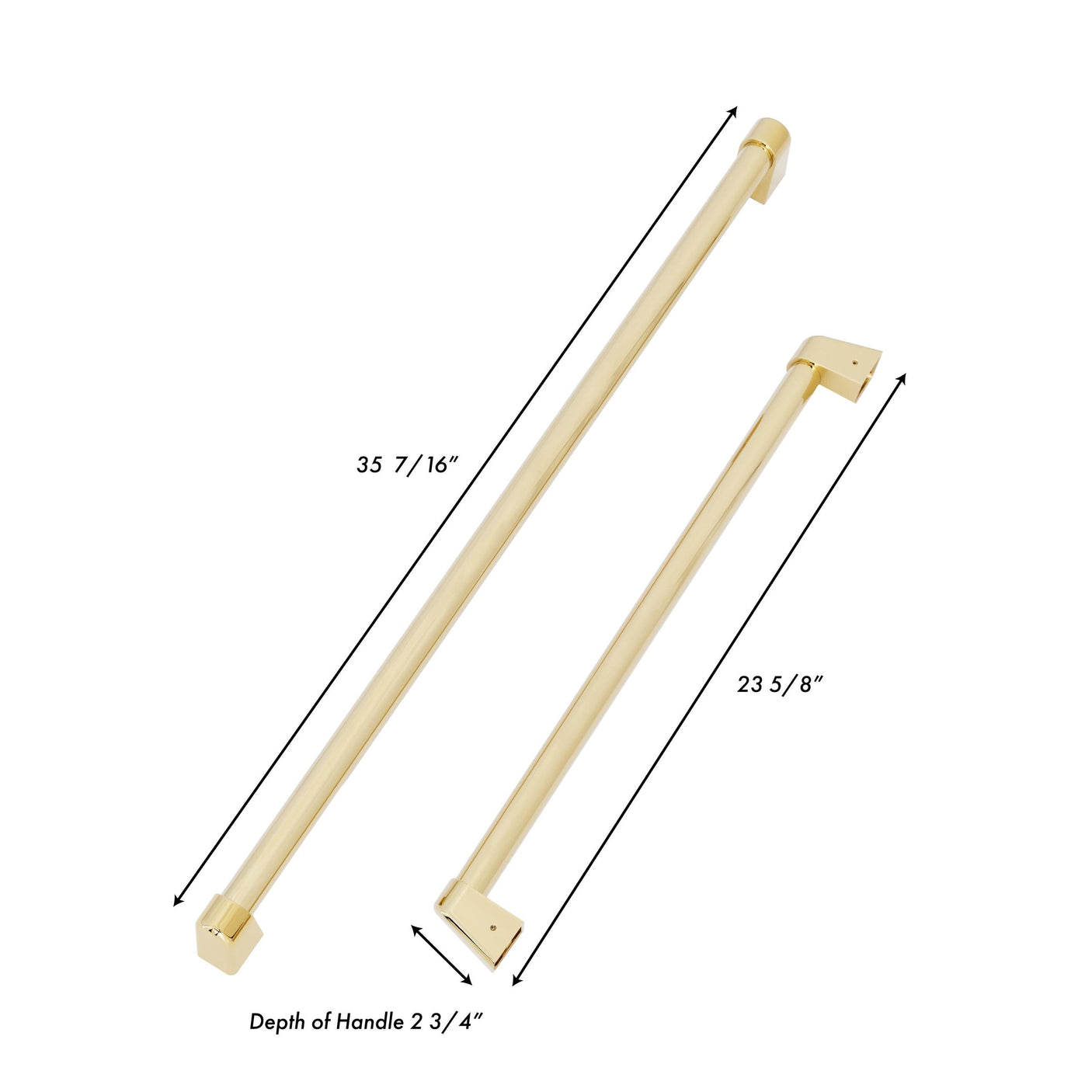 ZLINE 30 In. Autograph Edition Polished Gold Handle Set for Built in Refrigerators (2 Handles) (RBIVHZ-G-30)