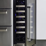 Wine Cooler 15" Black Stainless RH