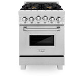 ZLINE 24 in. 2.8 cu. ft. Range with Gas Stove and Gas Oven in DuraSnow Stainless Steel (RGS-SN-24) [Color: Blue Matte]