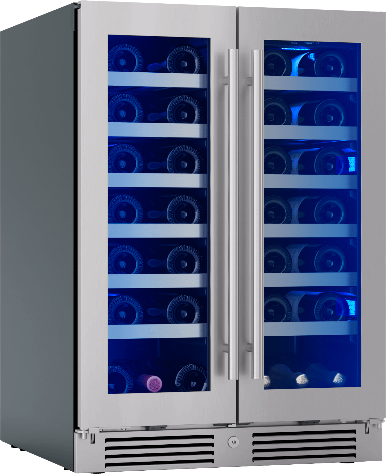 Presrv Wine Cooler, 24in UC, SS+Gls, Fr Door, 2Z