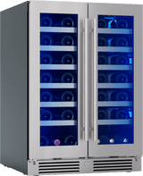 Presrv Wine Cooler, 24in UC, SS+Gls, Fr Door, 2Z